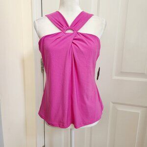 NWT A.U.W Ring Detail HalterTop Size L